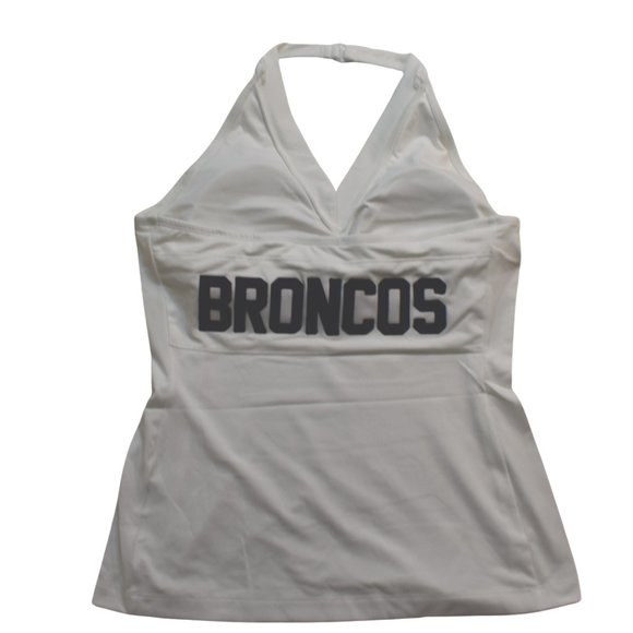 All Sport Couture Womens NFL Denver Broncos Blown Coverage Halter Top Shirt New - Picture 4 of 8
